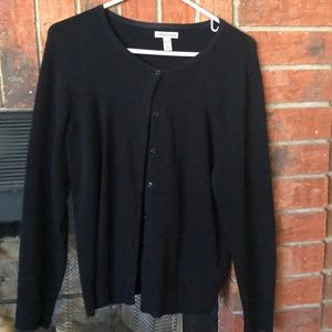 Classic black button down sweater
